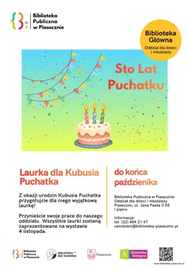 Kubuś Puchatek czeka na laurki z Piaseczna. Prace trafią na wystawę.