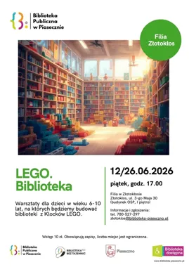 Zbuduj własną bibliotekę z klocków - LEGO wkracza do Złotokłosu