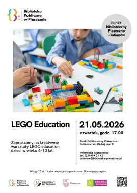 Lego, książki i małe konstrukcje - Julianów szykuje warsztaty dla dzieci