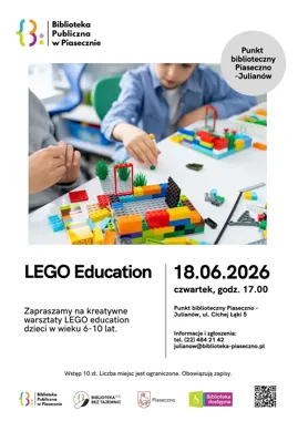 Lego Education w Julianowie - biblioteka zamieni się w pracownię małych konstruktorów