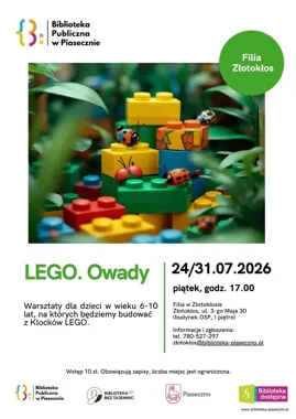 LEGO i owady w Złotokłosie - wakacyjne warsztaty dla małych konstruktorów