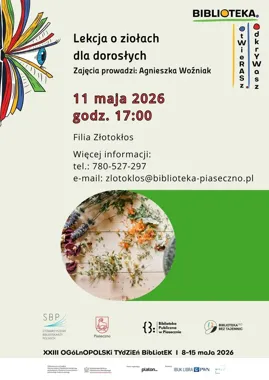 Zioła z łąki i trawnika trafią do biblioteki w Złotokłosie