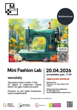 Mini Fashion Lab w Piasecznie - dzieci uszyją własne małe dzieła