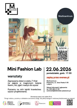 Mini Fashion Lab w Piasecznie - dzieci uszyją własne małe cuda
