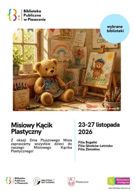 Misie wkraczają do bibliotek Piaseczna - czas na bajkowe kolorowanki