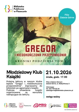 Gregor schodzi pod ziemię - młodzi czytelnicy spotkają się w Zalesiu Górnym