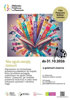 Zakładka, która pamięta więcej - miniwystawa w piaseczyńskiej bibliotece