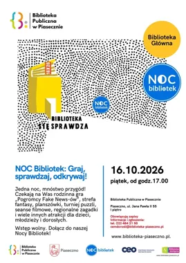 Noc Bibliotek w Piasecznie rozkręca planszówki, RPG i nocny Pilates