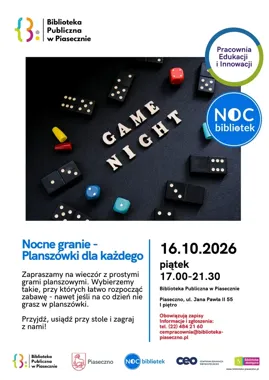 Planszówkowy wieczór w Piasecznie - stoły zamiast ekranów