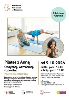 Pilates z Anną w Piasecznie - spokojny trening dla seniorów