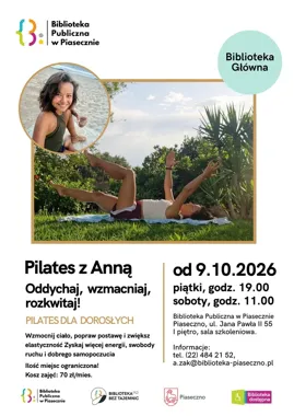 W bibliotece ciało łapie rytm - rusza Pilates z Anną w Piasecznie