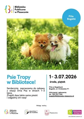 Psie Tropy w Bogatkach - biblioteka zamienia się w zabawę dla małych tropicieli