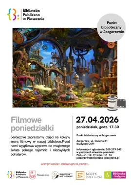 Filmowy wieczór w Jazgarzewie - biblioteka otworzy drzwi do magii