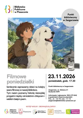 W Jazgarzewie dzieci poznają niezwykłą przyjaźń podczas Filmowych poniedziałków
