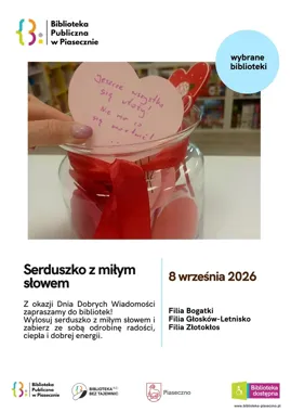Wylosuj dobre słowo w Piasecznie - serduszka wracają do bibliotek.