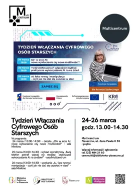 Seniorzy i AI w Piasecznie - tydzień debat i praktycznych warsztatów w bibliotece