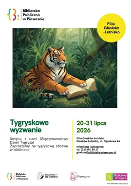 Tygrysy wchodzą do biblioteki w Głoskowie-Letnisku i robią wakacyjny szum