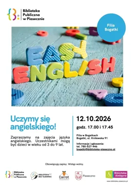 Angielski w bibliotece bez nudy. Filia Bogatki zaprasza dzieci