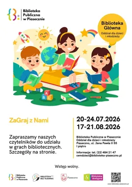 ZaGraj z Nami - biblioteka w Piasecznie zamienia wakacje w przygodę