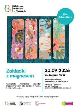 Małe książki dostaną wielką pomoc - w Zalesiu powstaną zakładki z magnesem