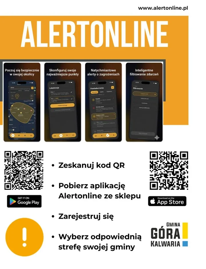 ALERT Online ma ostrzegać mieszkańców Góry Kalwarii o zagrożeniach