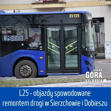 L25 pojedzie objazdem. Autobus zatrzyma się w nowych miejscach