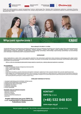 Włączeni społecznie – projekt dla osób wykluczonych i poszukujących pracy