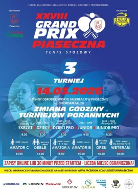 Grand Prix Piaseczna w tenisie stołowym – sobotnie zmagania na 24 stołach w hali GOSiR