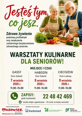 Bezpłatne warsztaty kulinarne dla seniorów. Tylko 20 miejsc w każdej miejscowości