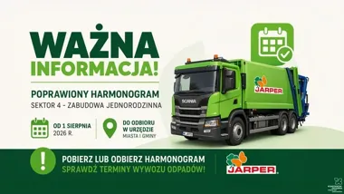 Błędny harmonogram odbioru odpadów. Sektor 4 dostał poprawioną wersję