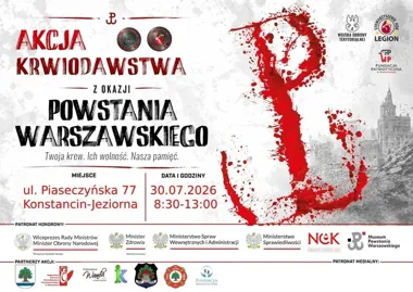 Krew dla pamięci o Powstaniu Warszawskim. Akcja w Konstancinie-Jeziornie