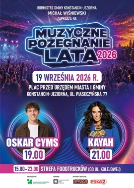 Kayah i Oskar Cyms w Konstancinie. Darmowy koncert na pożegnanie lata