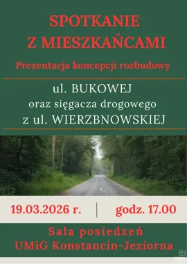 Spotkanie w sprawie rozbudowy ul. Bukowej i sięgacza z ul. Wierzbnowskiej