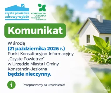 Jednodniowa przerwa w punkcie „Czyste Powietrze” w Konstancinie-Jeziornie
