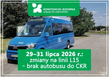 Linia L15 zmieni trasę w Konstancinie-Jeziornie. Trzy przystanki zawieszone