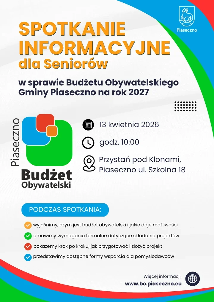 Seniorzy w Piasecznie dostaną instrukcję, jak wejść do budżetu obywatelskiego