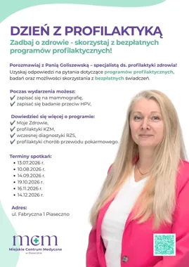Dni z Profilaktyką wracają. Będzie zapis na badania i rozmowa ze specjalistką