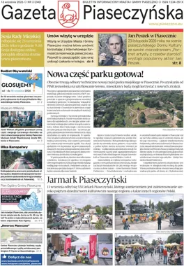 Nowe wydanie Gazety Piaseczyńskiej. Park, szkoły i schronienie