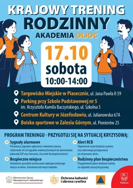Rodzinny trening bezpieczeństwa w czterech miejscach Piaseczna
