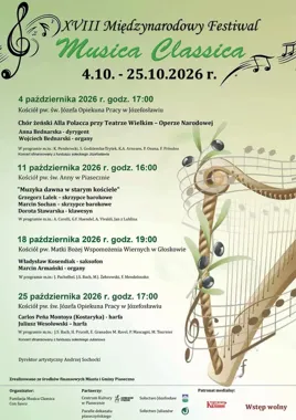 Cztery bezpłatne koncerty i zagraniczny harfista. Musica Classica w gminie Piaseczno